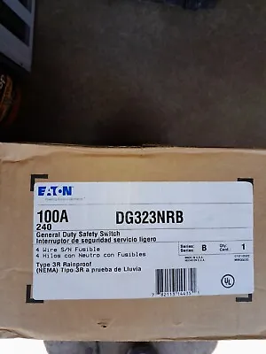 Eaton 100amp Outdoor  Disconnect Switch 3 Phase 240v Fuse Type Nema 3r  • $345