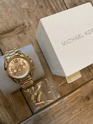 Michael Kors MK6359 Bradshaw Women's Watch - Gold/Rose Pre-owned • $119