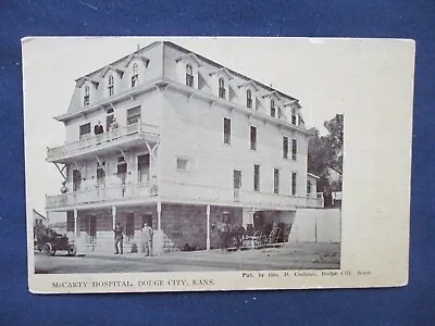 Ca1910 Dodge City Kansas McCarty Hospital Postcard • $9.99