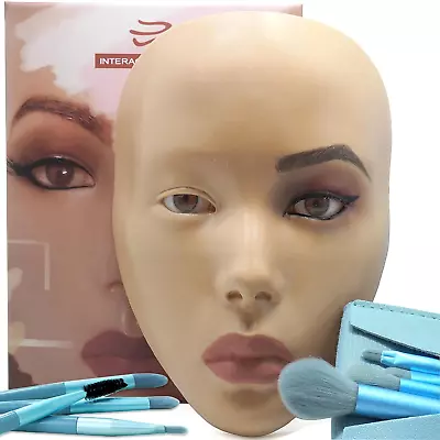 3D Makeup Practice Face Board Silicone Makeup Mannequin Face Reusable Beginner • $34.67
