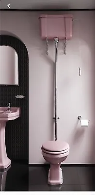 £850 • Buy Confetti Pink High Level Toilet Art Deco