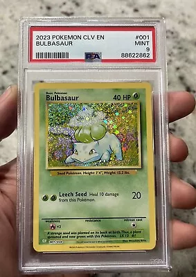 PSA9 Bulbasaur Holo 2023 Classic Collection 001 Pokemon Card • $18.99