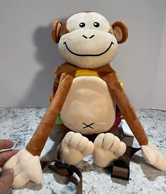  Monkey  Backpack Adjustable Zipper Activity Buckles Shoestring Backpack Plush • $15