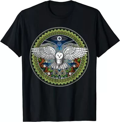 NEW LIMITED Owl Bird Psychedelic Sacred Geometry T-Shirt  Size S-5XL • $15.99