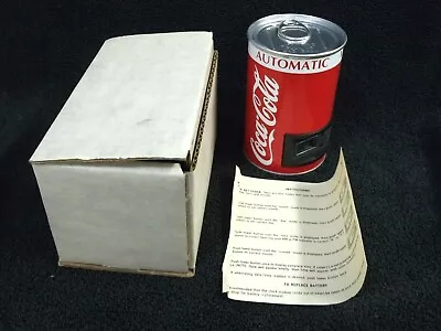 NEW IN BOX! Vtg COCA COLA Advertising Promo METAL COKE CAN Quartz Desk Clock NOS • $17.99