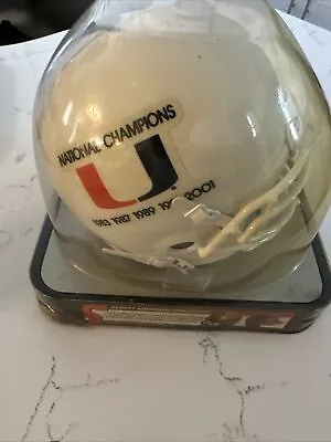 Miami Hurricanes Natilnal Champikns Schutt Mini Authentic Helmet • $50