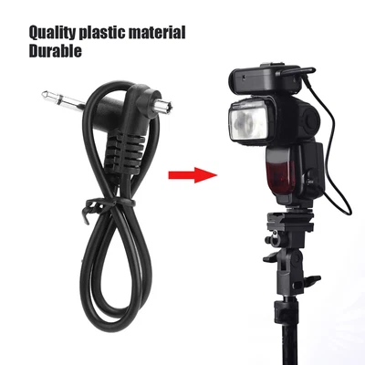 £5.93 • Buy 3.5mm Flash Sync Cable Cord With Screw Lock To Male Flash PC For Cam