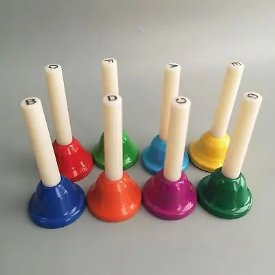 8Pcs Musical Bells 8 Note Hand Bells For Kids For Classroom Party Chorus • £16.80