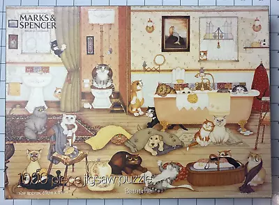 M&S Bathtime Crazy Cats 1000 Piece Puzzle - ONE PIECE MISSING • £2.50