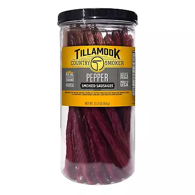 Tillamook Country Smoker Real Hardwood Smoked Sausages Pepper 15.2 Ounce Tall • $23.68