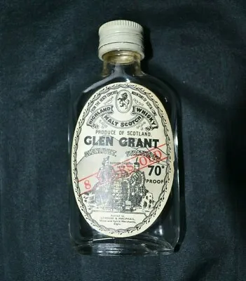 £5 • Buy Glen Grant Highland Malt Scotch Whisky Miniature EMPTY Glass Bottle 