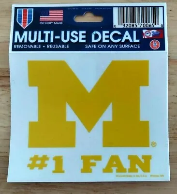 Michigan Wolverines Decal Multi Use #1 Fan Removeable Reuseable Any Surface New • $3.36