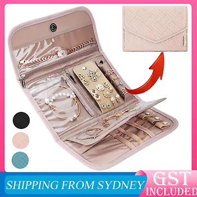 Travel Portable Jewelry Organizer Pouch Roll Foldable Jewelry Case Storage Bag • $5.30