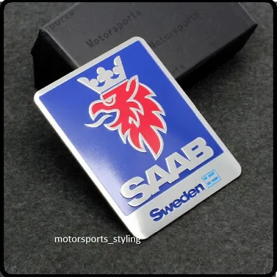 Saab Sweden Badge Emblem Decal Plaque Sticker Car Blue 93 9-3 95 9-5 900 9000 • £6.95