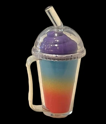 £19.47 • Buy NEW American Girl Doll RAINBOW DRINK W/ Handle & Straw Ice Cream Slushie Sherbet
