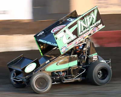 PARKER PRICE MILLER 2019 #71 INDY RACE PART WoO SPRINT CAR 8X10 GLOSSY PHOTO #W5 • $2.99