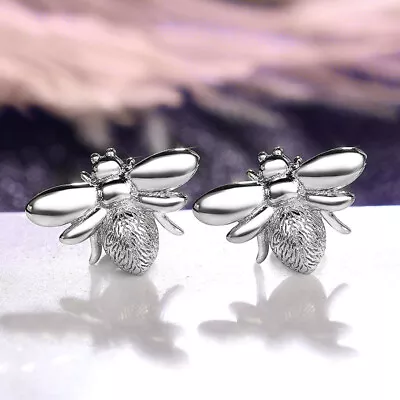 Vintage Crystal Bee Drop Earrings Dangle Gift For Her Bee Animal Women Jewellery • $1.93