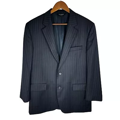 JoS. A. Bank Jacket Mens 42 Regular Wool Pinstripe Blue Single Breasted Blazer • $35