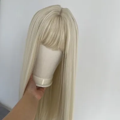 Synthetic Wigs Bleach Blonde Heat Resistant Synthetic Hair Long Straight • £14.24