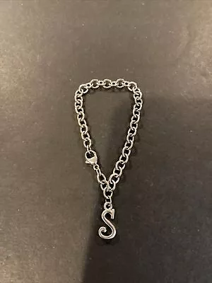 Designer Prochain 925 Sterling Silver  Link S Letter Charm Bracelet • $38