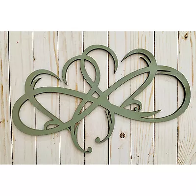 Infinity Love Double Heart Metal Wall Mounted Art Home Decor Wedding Ornaments • $10.99