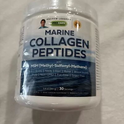 NEW SEALED Andrew Lessman  Marine Collagen Peptides With MSM 30 SERV -Exp. 12/25 • $15.99