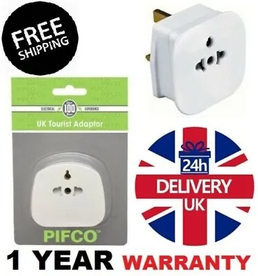 £3.29 • Buy INT, EU, US To UK 3 Pin Tourist Travel Power Plug Holiday Adaptor With 13A Fused