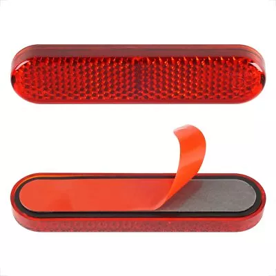 Red Motorcycle Reflectors Stick-On，3.42 Inch Oval Bike Reflector Self Adhesiv... • $15.61