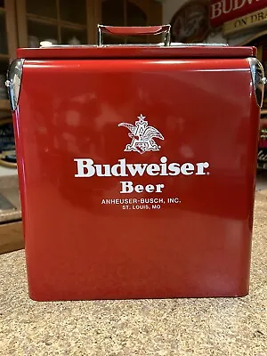 Anheuser-Busch Budweiser Retro Metal Ice Chest/Cooler-One Owner-Only Displayed • $84.90