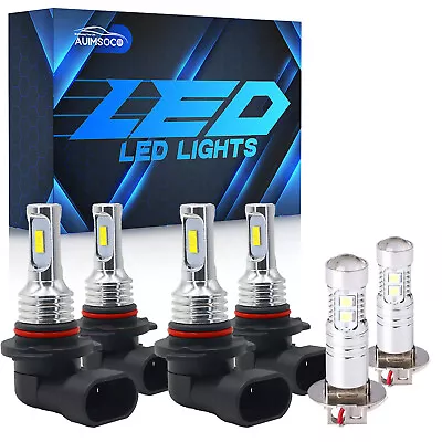 For Chevy R3500 1990 1991 6000K White LED Headlight Bulbs + Fog Light Combo Kit • $35.99