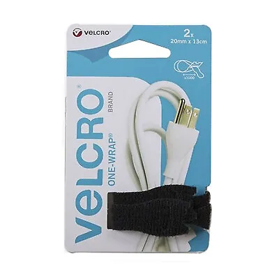 VELCRO Brand ONE-WRAP Cable Ties Strong Bond Black • £1.99