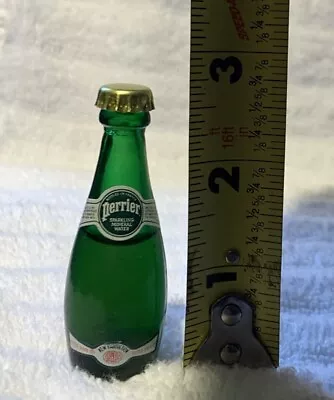 VTG Perrier Sparkling Mineral Water Miniature 2.75” Glass Bottle Spirits Beer • $18.79