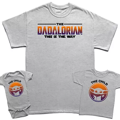 £7.49 • Buy Star Wars Dadalorian Fathers Day T-Shirt Son Kids Baby Matching T-Shirts Top #FD