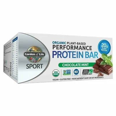 $36.13 • Buy Garden Of Life Organic Sport Protein Bar, Vegan, Chocolate Mint, 12 Count