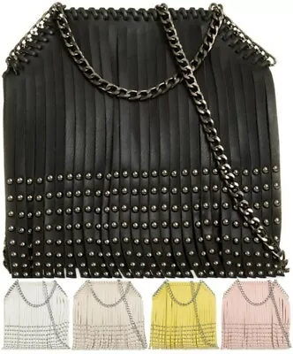 £15.99 • Buy Designer Women Faux Leather Tassel Fringe Shoulder Bag Cross Body Ladies Handbag