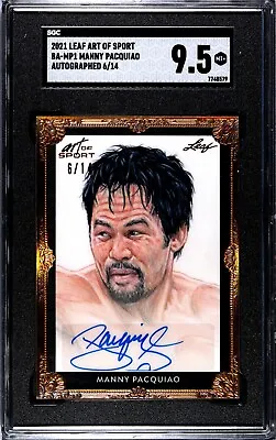 2021 Leaf Art Of Sport Manny Pacquiao Autograph /14 AUTO SGC 9.5 MINT+ • $261.25