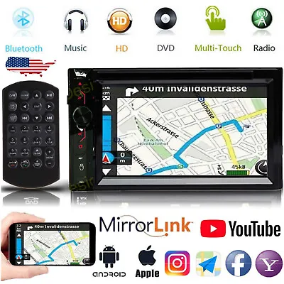 $119.98 • Buy Double 2 Din Car Stereo CD DVD Player Touchscreen Radio Bluetooth AM FM USB AUX