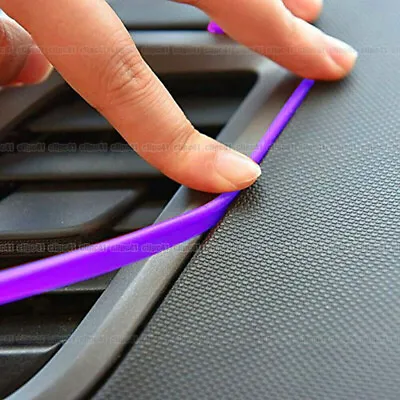 5m Car Interior Decor Purple Point Edge Gap  Door Panel Molding Line Accessories • $16.49