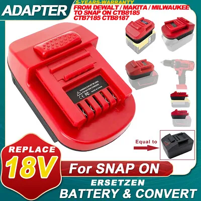 Adapter For Dewalt For Milwaukee Makita 18V Li-ion Battery For Snap-on 18V Tool • $24.97