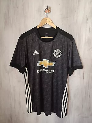 Manchester United 2017 2018 Away Sz XL Adidas Soccer Shirt Jersey Football Kit • $49.95