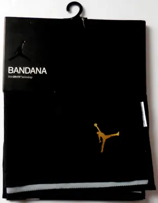 £24.73 • Buy Nike Dri-Fit Jordan Bandana Printed Black/Deep Royal Blue/Metallic Gold
