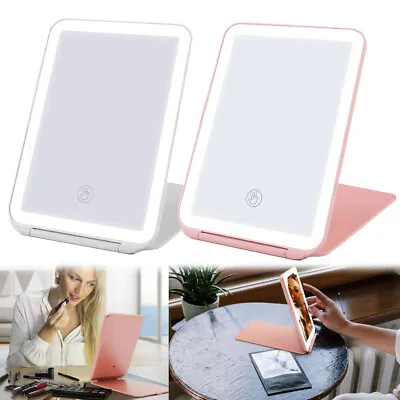 LED Make Up Mirror Light Portable Travel Chargeable Vanity Lighting USB 3 Colour • £8.49