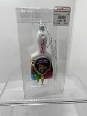 £11.50 • Buy Kurt Adler Glass  Bob Ross Paint Brush Christmas Ornament