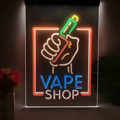 $69.95 • Buy Vape Smoke Shop Open LED Neon Sign Light Wall Art Lamp Advertising Display Décor