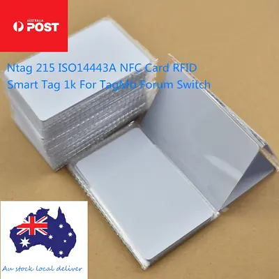 NTAG215 NFC White Pvc Card Tag For TagMo Forum Switch Type2  Tags Chip • $5.49