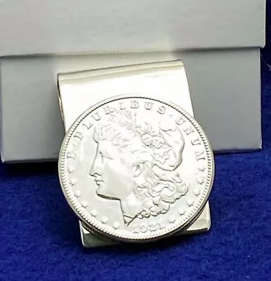 Silver Handmade Hinged U.S. Morgan Silver Dollar Coin Money Clip  • $154.99