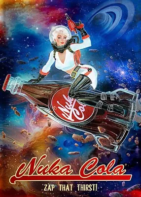 Displate Limited Edition - Fallout Nuka Cola -  X/1000 GitD Metal Poster • £198