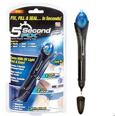 £4.29 • Buy Quick 5 Second UV Light Fix Liquid Glass Welding Compound Glue Repair Pen Tool 