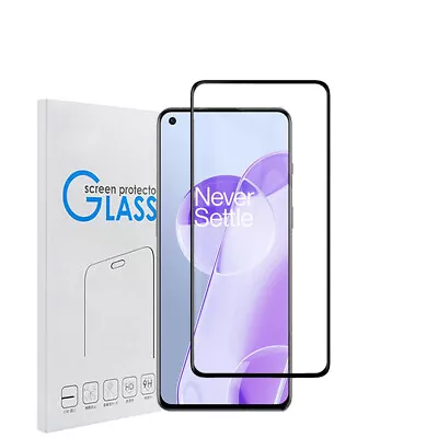 $7.49 • Buy For OnePlus 9RT 5G Black Full Coverage Tempered Glass LCD Screen Protector Guard