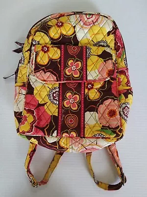 Vera Bradley Backpack Buttercup Floral Retired Print Fall Autumn Colors  • $25